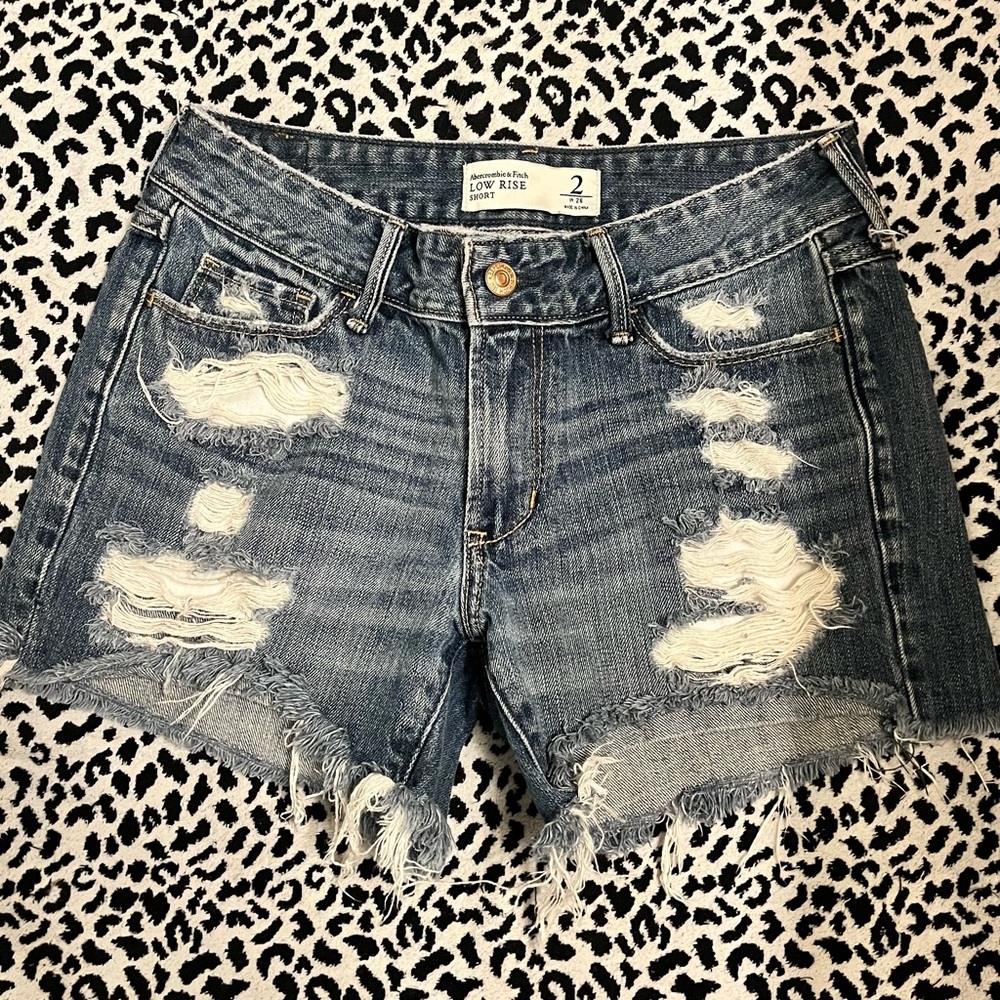 A&F distressed shorts